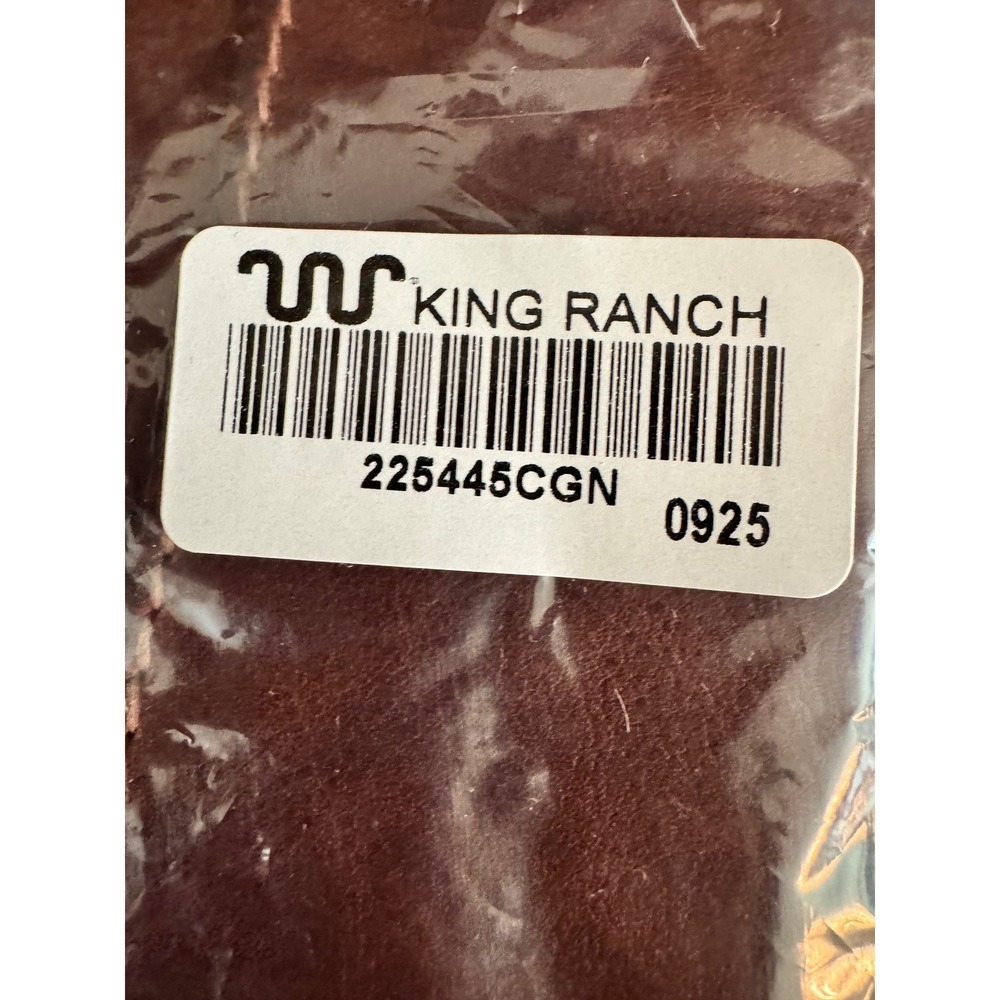 King Ranch Leather Notepad Portfolio Cognac Brown Running W 225445CGN NWT - Picture 7 of 8